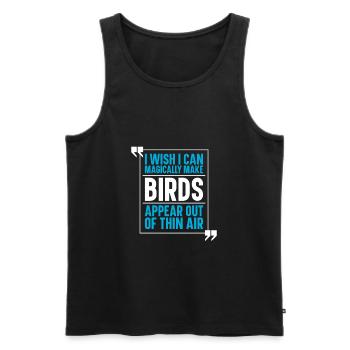 Bird Birds - Men's Premium Organic Tank Top - black - Front - AI Model Male 178 light (178cm)