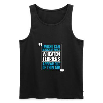 Wheaten Terrier Dog - Men's Premium Organic Tank Top - black - Front - Michal (187cm)