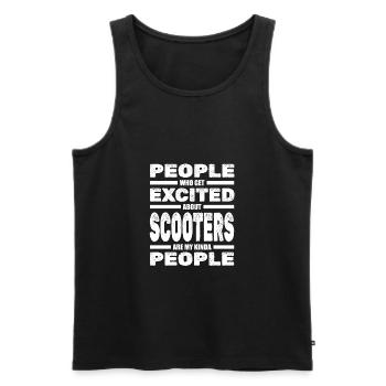 Motorroller Mofa Moped Roller - Männer Premium Bio Tank Top - Schwarz - Vorne - Michal (187cm)