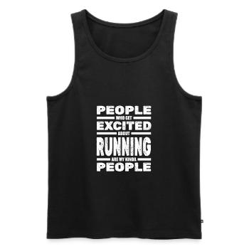 Jogging Running Running Runner Runners - Men's Premium Organic Tank Top - black - Front - Michal (187cm)