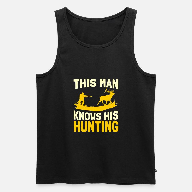 Jäger Jagd Jagen - Männer Premium Bio Tank Top - Schwarz