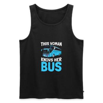 Bus driver School bus Public transport - Men's Premium Organic Tank Top - black - Front - AI Model Male 178 light (178cm)