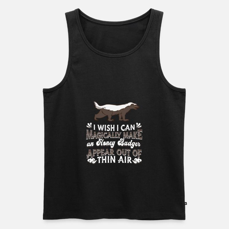 Honigdachs - Männer Premium Bio Tank Top - Schwarz