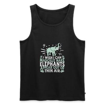 Éléphant - Débardeur bio Premium Homme - noir - Devant - AI Model Male 178 light (178cm)