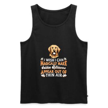 Golden retriever - Débardeur bio Premium Homme - noir - Devant - Michal (187cm)
