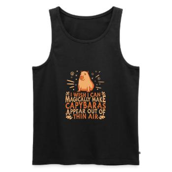 Capybara capybara rodent - Men's Premium Organic Tank Top - black - Front - Michal (187cm)