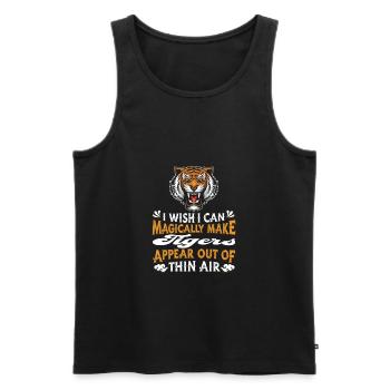 Tiger - Männer Premium Bio Tank Top - Schwarz - Vorne - Michal (187cm)