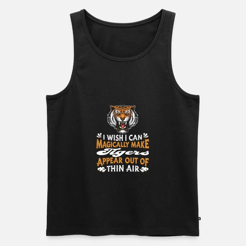 Tiger - Männer Premium Bio Tank Top - Schwarz