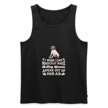 Brittany Spaniel Hund - Männer Premium Bio Tank Top - Schwarz - Vorne - AI Model Male 178 light (178cm)