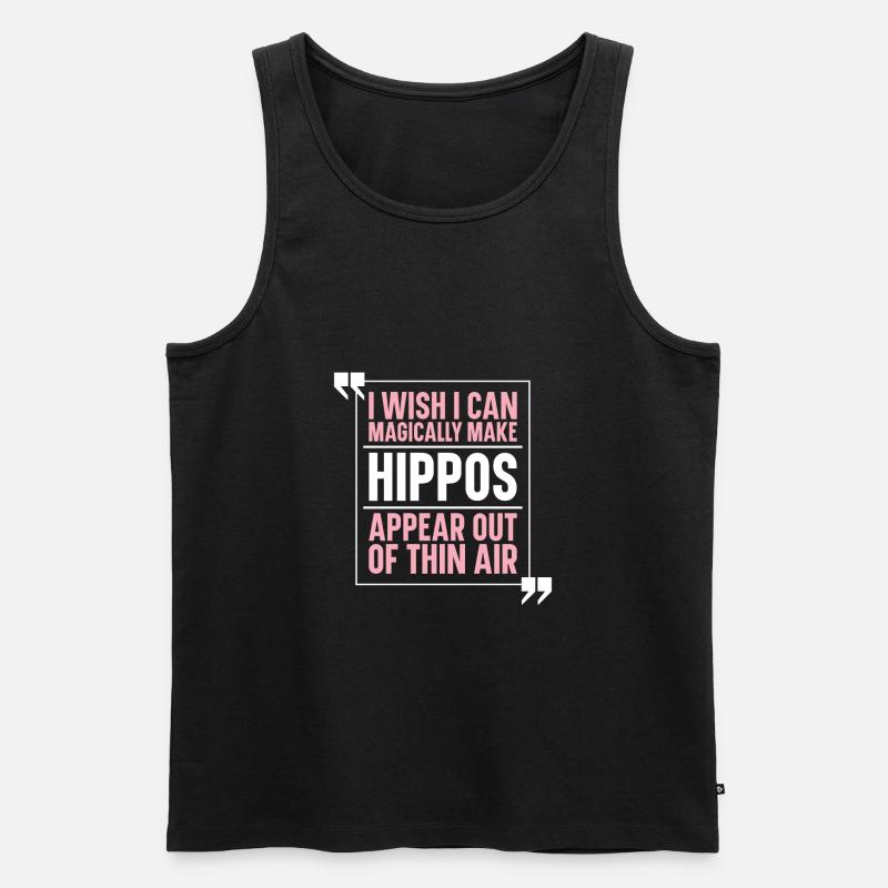Nilpferd Hippo Flusspferd - Männer Premium Bio Tank Top - Schwarz