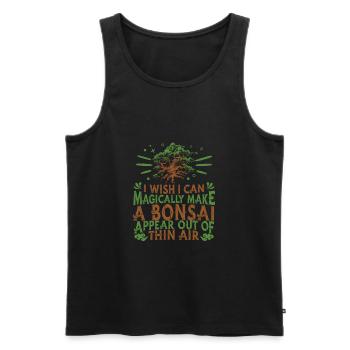 Bonsai Baum - Männer Premium Bio Tank Top - Schwarz - Vorne - Michal (187cm)