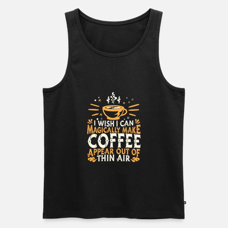 Kaffee Kaffeetrinker Kaffeeliebhaber - Männer Premium Bio Tank Top - Schwarz