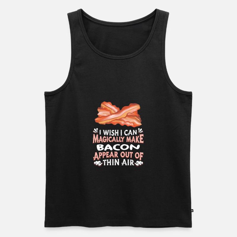 Bacon Speck Frühstück - Männer Premium Bio Tank Top - Schwarz