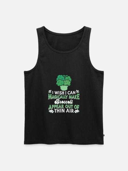 Broccoli Vegetables Vegan Vegetarian - Men's Premium Organic Tank Top - black