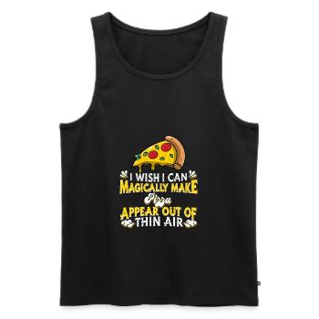 Pizza - Débardeur bio Premium Homme - noir - Devant - AI Model Male 178 light (178cm)