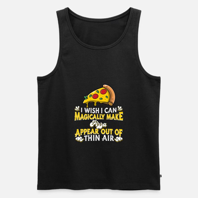 Pizza - Männer Premium Bio Tank Top - Schwarz