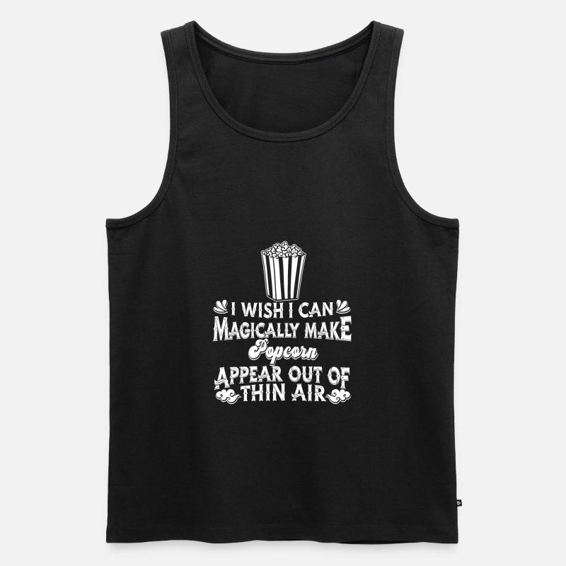 Popcorn - Männer Premium Bio Tank Top - Schwarz