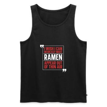 Ramen Japon Kawaii Anime - Débardeur bio Premium Homme - noir - Devant - AI Model Male 178 light (178cm)