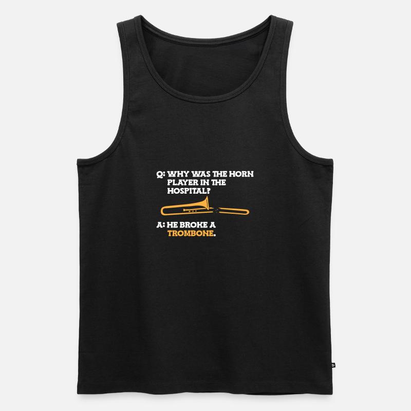 Posaune - Männer Premium Bio Tank Top - Schwarz