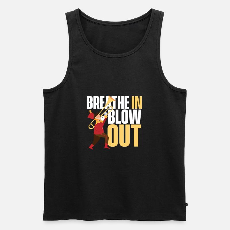 Posaune - Männer Premium Bio Tank Top - Schwarz