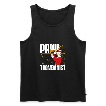 Trombone - Débardeur bio Premium Homme - noir - Devant - AI Model Male 178 light (178cm)