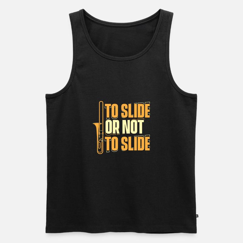 Posaune - Männer Premium Bio Tank Top - Schwarz