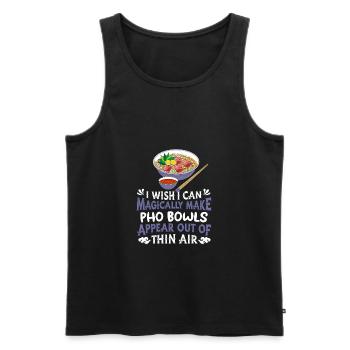 Pho Bowl - Men's Premium Organic Tank Top - black - Front - AI Model Male 178 light (178cm)