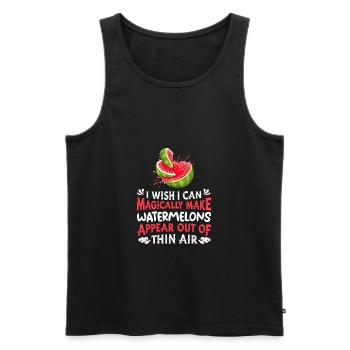 Watermelon - Men's Premium Organic Tank Top - black - Front - AI Model Male 178 light (178cm)