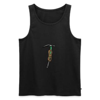 Eisklettern Bergsteigen Klettern Bergsteiger - Männer Premium Bio Tank Top - Schwarz - Vorne - AI Model Male 178 light (178cm)