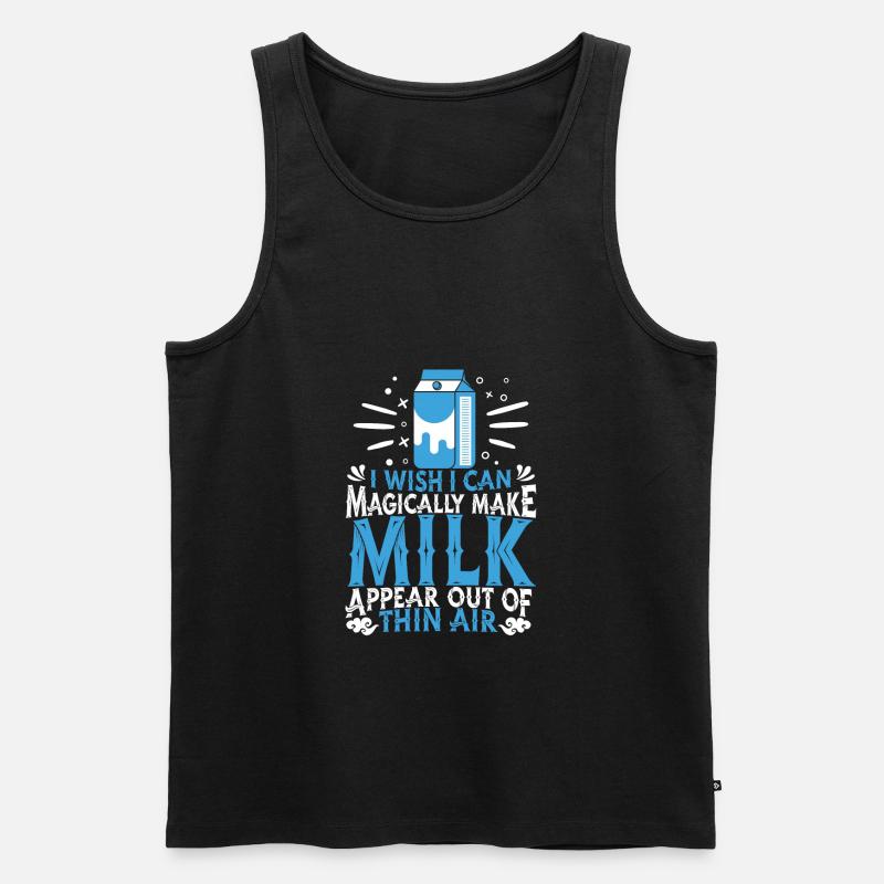 Milch Kuh Milchbauer - Männer Premium Bio Tank Top - Schwarz