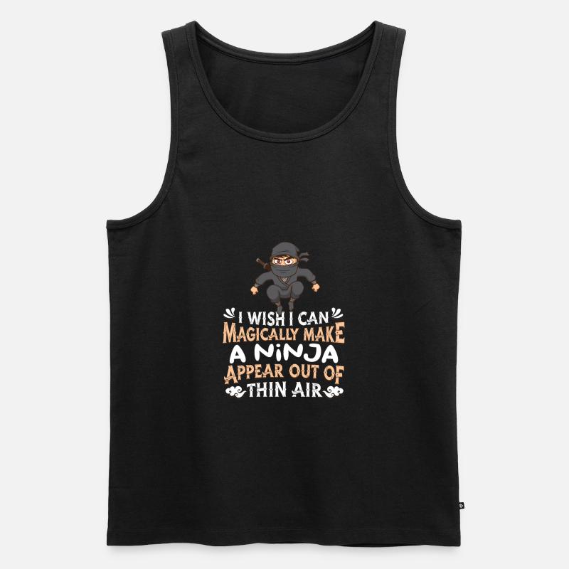 Ninja Samurai - Männer Premium Bio Tank Top - Schwarz