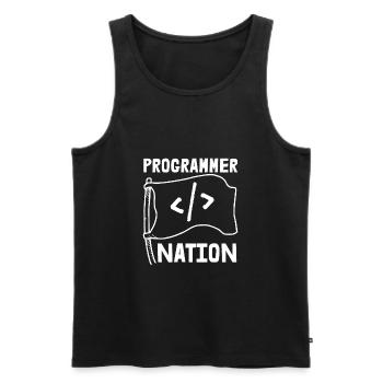 Programmierer Coder Software Entwickler - Männer Premium Bio Tank Top - Schwarz - Vorne - Michal (187cm)