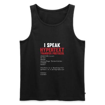 Programmer Coder Software Developer - Men's Premium Organic Tank Top - black - Front - Michal (187cm)