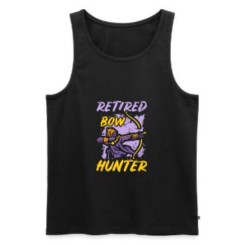 Bogenschütze Bogensport Pfeil Bogen Bogenschießen - Männer Premium Bio Tank Top - Schwarz - Vorne - Michal (187cm)