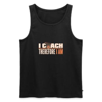 Basketballtrainer Entraîneur de basket-ball - Débardeur bio Premium Homme - noir - Devant - AI Model Male 178 light (178cm)