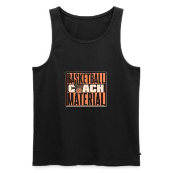 Basketballtrainer Entraîneur de basket-ball - Débardeur bio Premium Homme - noir - Devant - AI Model Male 178 light (178cm)
