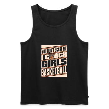 Basketballtrainer Entraîneur de basket-ball - Débardeur bio Premium Homme - noir - Devant - AI Model Male 178 light (178cm)