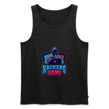 Programmierer Coder Software Entwickler - Männer Premium Bio Tank Top - Schwarz - Vorne - Michal (187cm)