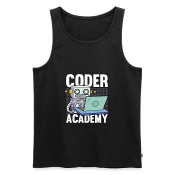 Programmierer Coder Software Entwickler - Männer Premium Bio Tank Top - Schwarz - Vorne - Michal (187cm)