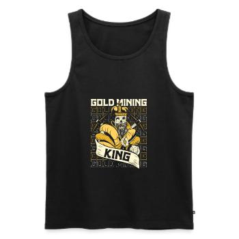 Mine d’or minière - Débardeur bio Premium Homme - noir - Devant - Michal (187cm)