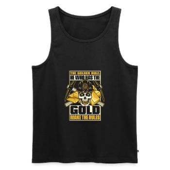 Goldbergbau Goldmine - Männer Premium Bio Tank Top - Schwarz - Vorne - Michal (187cm)