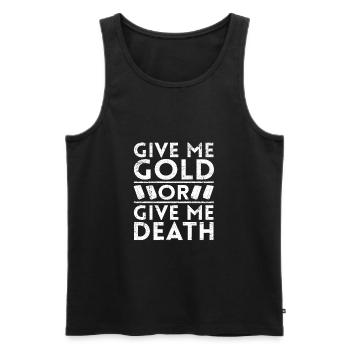Goldbergbau Goldmine - Männer Premium Bio Tank Top - Schwarz - Vorne - AI Model Male 178 light (178cm)