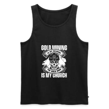 Goldbergbau Goldmine - Männer Premium Bio Tank Top - Schwarz - Vorne - AI Model Male 178 light (178cm)