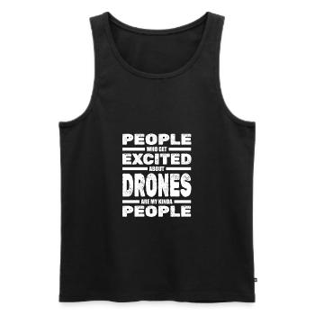 Drone Drone Pilot Quadcopter - Men's Premium Organic Tank Top - black - Front - AI Model Male 178 light (178cm)