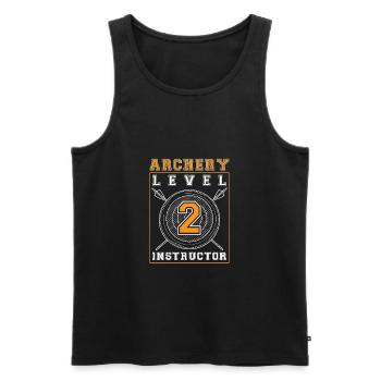 Bogenschütze Bogensport Pfeil Bogen Bogenschießen - Männer Premium Bio Tank Top - Schwarz - Vorne - Michal (187cm)