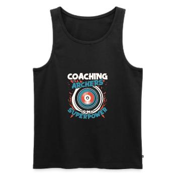 Bogenschütze Bogensport Pfeil Bogen Bogenschießen - Männer Premium Bio Tank Top - Schwarz - Vorne - Michal (187cm)