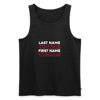 Bogenschütze Bogensport Pfeil Bogen Bogenschießen - Männer Premium Bio Tank Top - Schwarz - Vorne - Michal (187cm)
