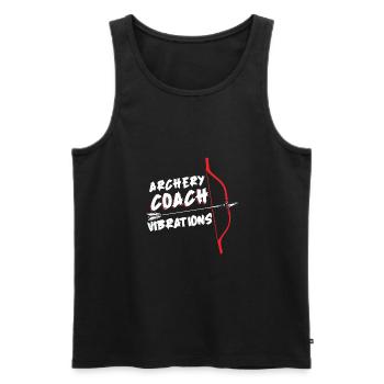 Bogenschütze Bogensport Pfeil Bogen Bogenschießen - Männer Premium Bio Tank Top - Schwarz - Vorne - Michal (187cm)