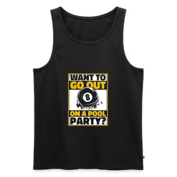 Billard 8-Ball - Männer Premium Bio Tank Top - Schwarz - Vorne - AI Model Male 178 light (178cm)