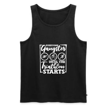 Triathlon - Men's Premium Organic Tank Top - black - Front - Michal (187cm)